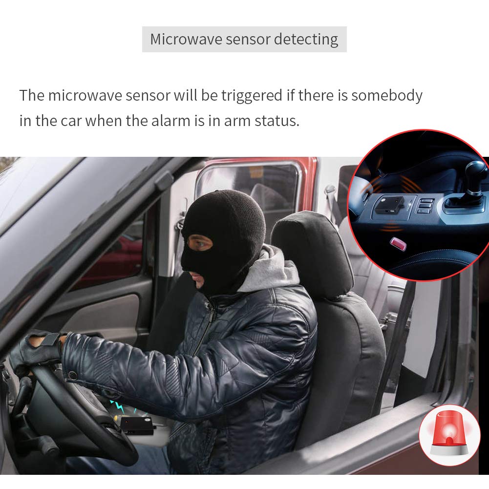 Sistema de Alarma EASYGUARD EC202 LCD Pager 2 Vías con Arranque Remoto y Sensor de Microondas para Coche