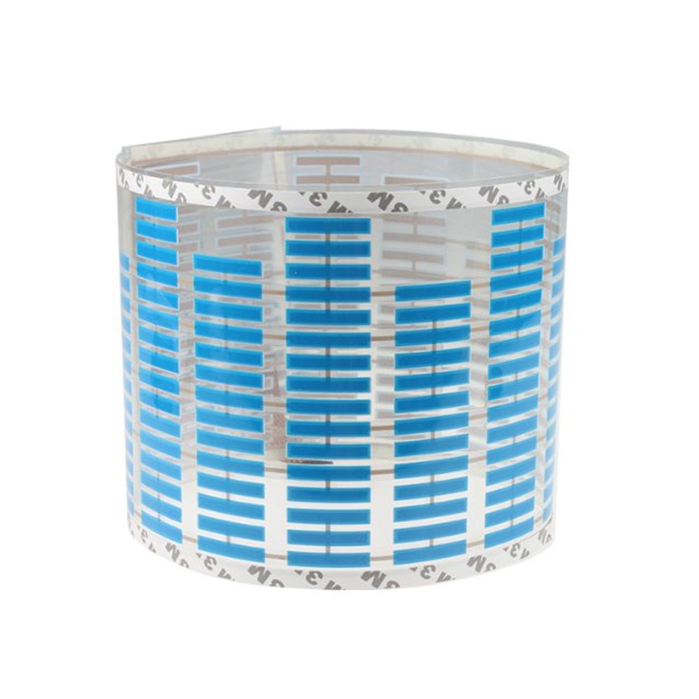 ESUPPORT 45 x 11cm Tira LED para Coche Luz de la Música del Coche Ambiente Interior Función Sensor de Activación de Sonido Resplandor del Ecualizador Azul