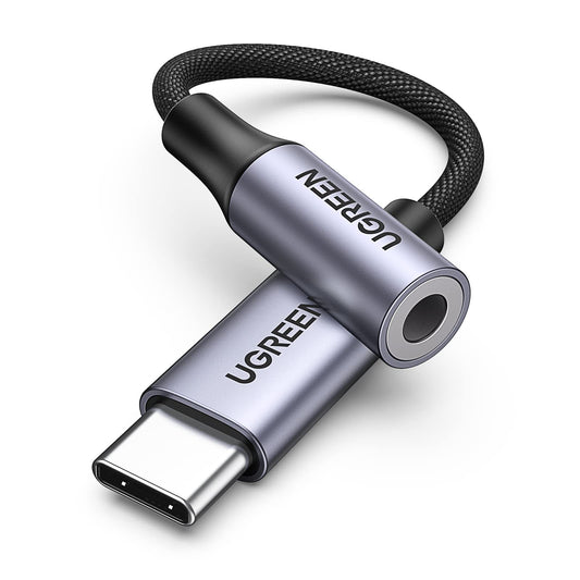 Adaptador USB C UGREEN Gris con DAC Chip HiFi para Auriculares