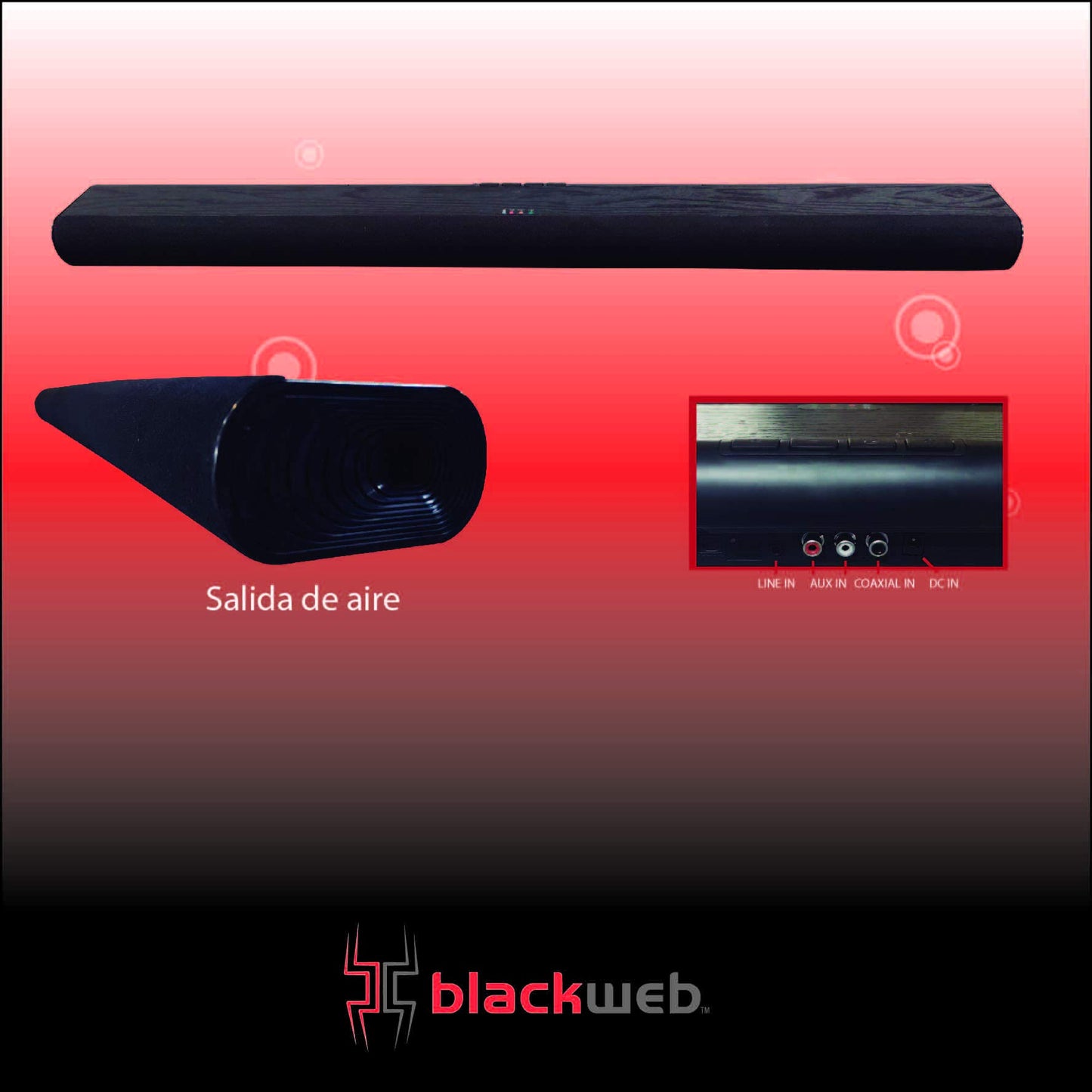 Barra de Sonido Bluetooth 2.1 de Canal, 37 ″ BWA18SB001