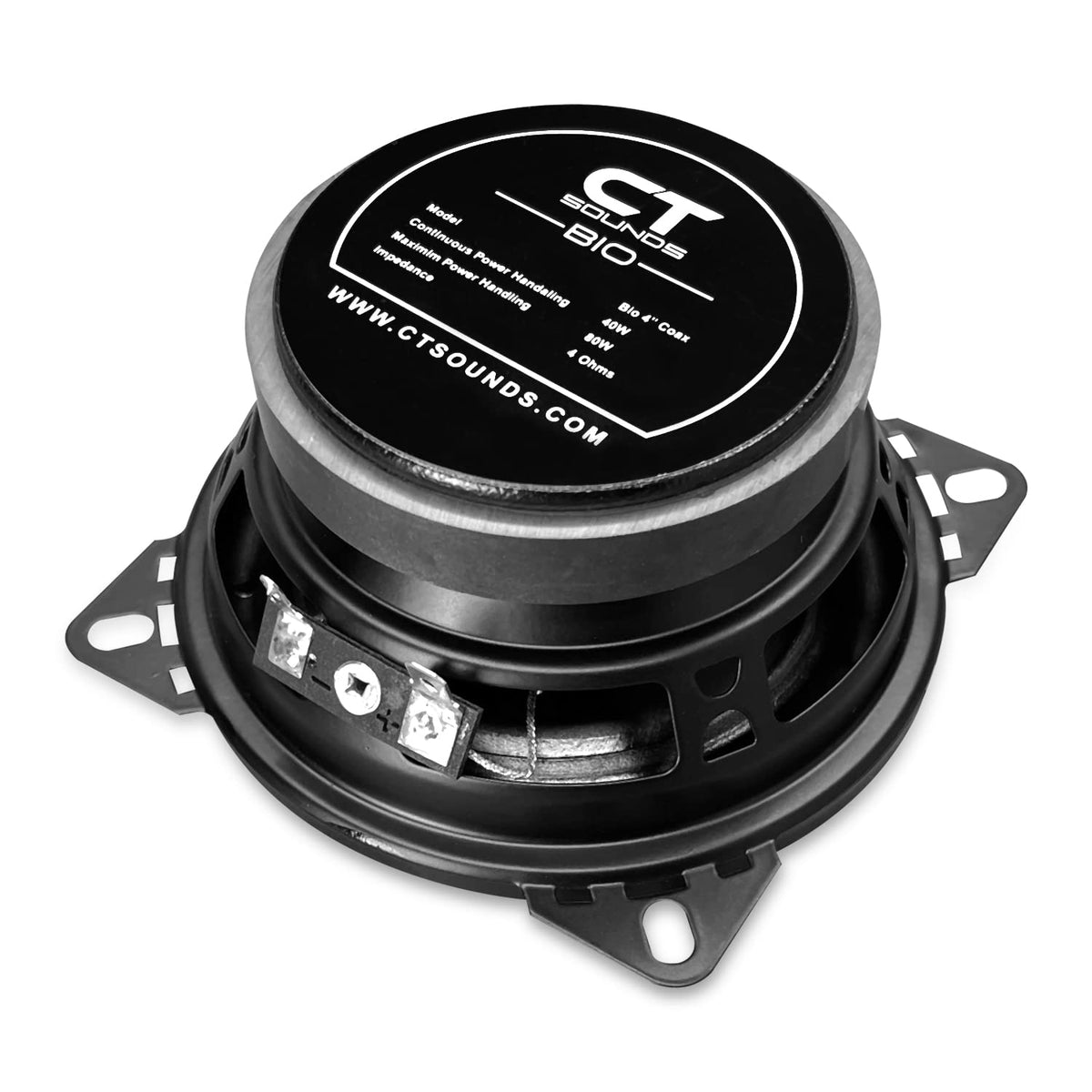 Altavoces Coaxiales CT Sounds BIO-4 Negro 160 Vatios Máximo para Coche