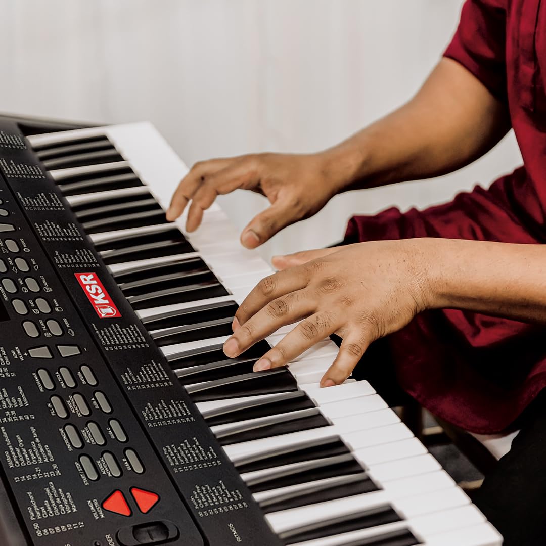 Teclado Musical Kaiser Negro 54 Teclas 100 Tonos Función Grabar Audio