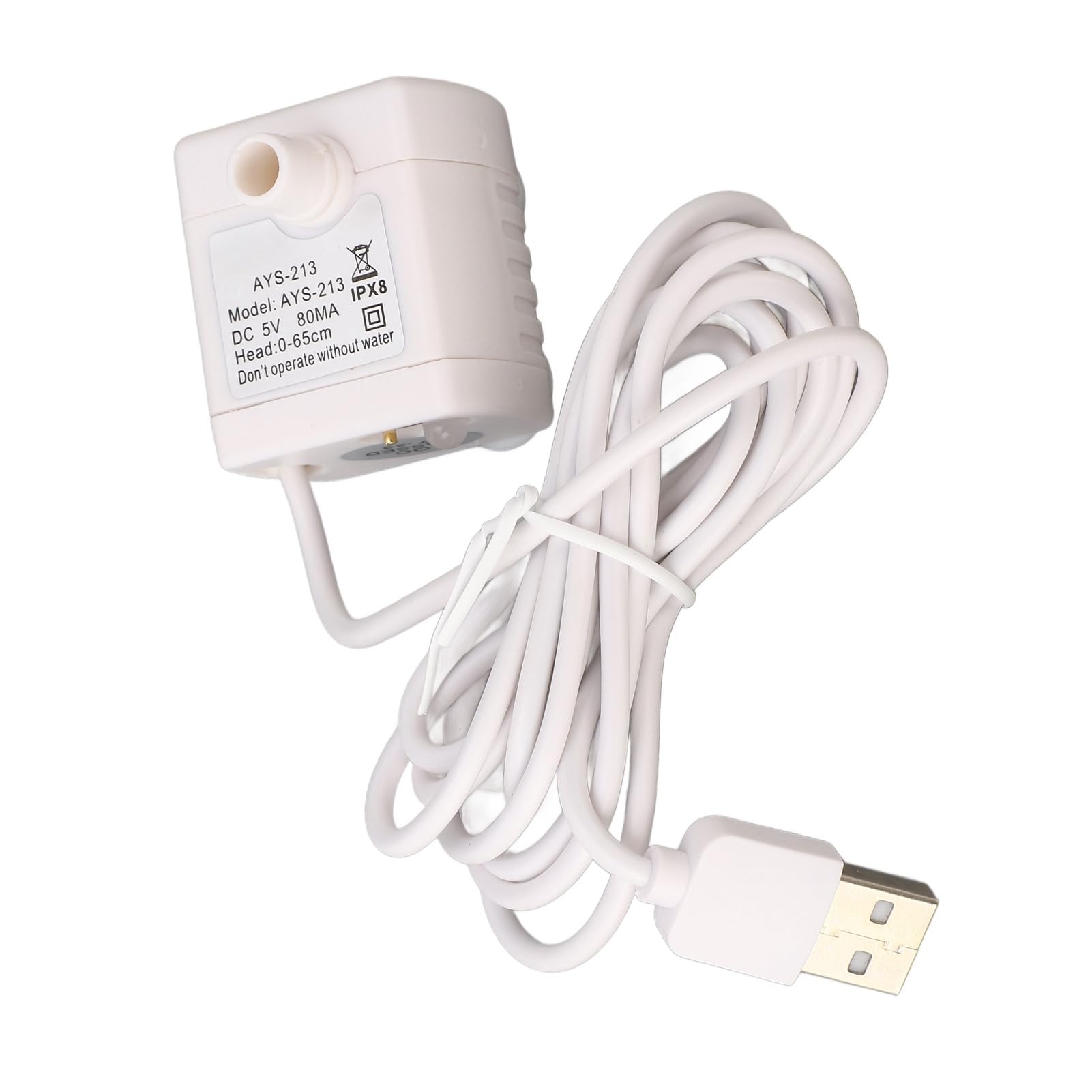 Bomba de Agua para Mascotas Denash, Fuente de Agua para Gatos, Bomba de Agua Extraíble Alimentada por USB, Flujo Ajustable de 5V,