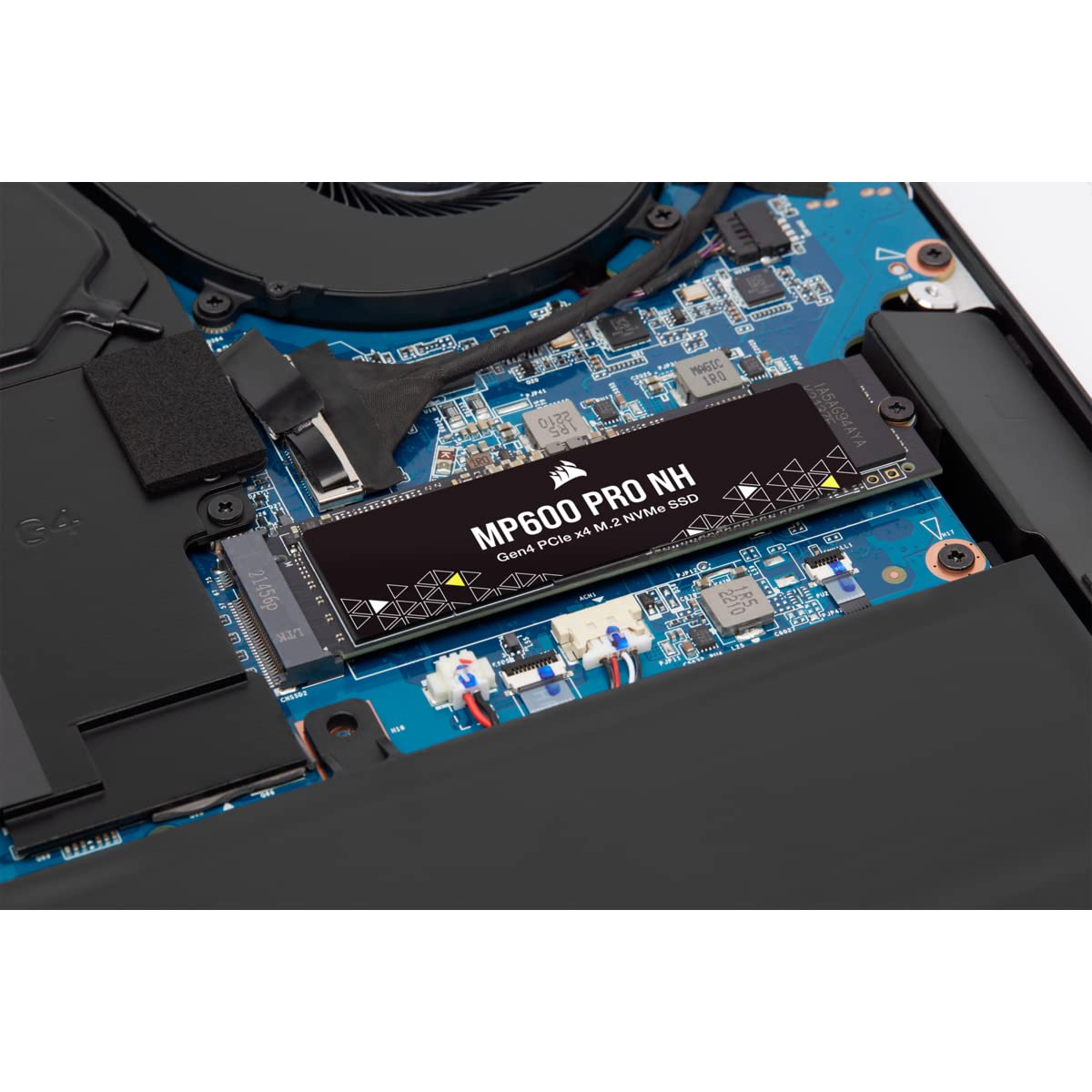 Corsair MP600 Pro NH 4TB PCIe Gen4 x4 NVMe M.2 SSD – Alta Densidad TLC NAND – M.2 2280 – Compatible con DirectStorage – hasta 7.000 MB/seg – Sin disipador de Calor – Negro