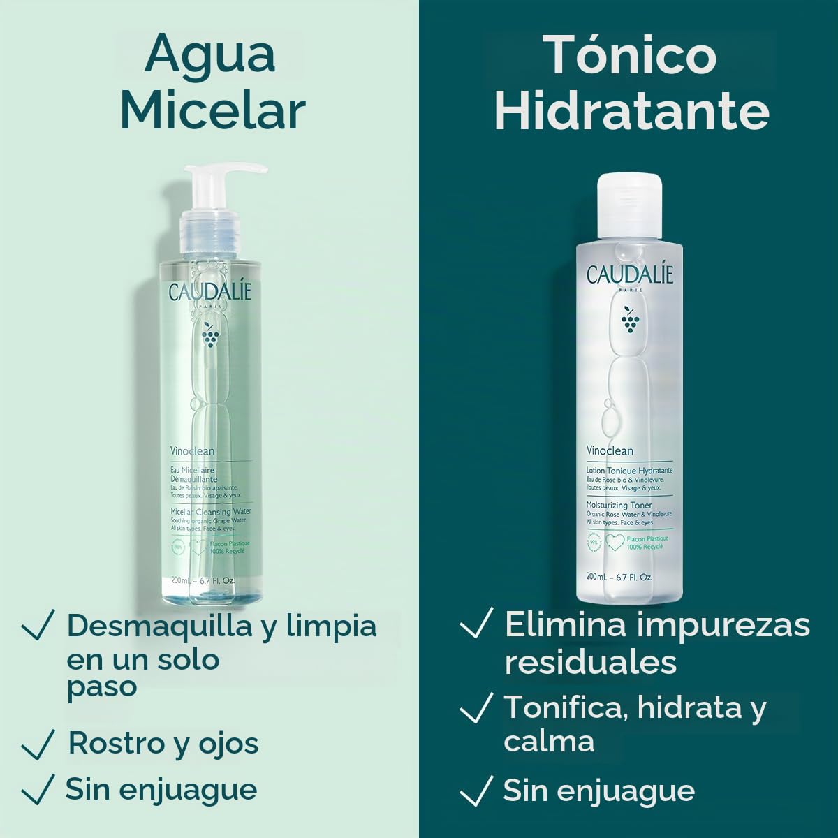 Caudalie Vinoclean Agua Micelar Limpiadora - 200 mL