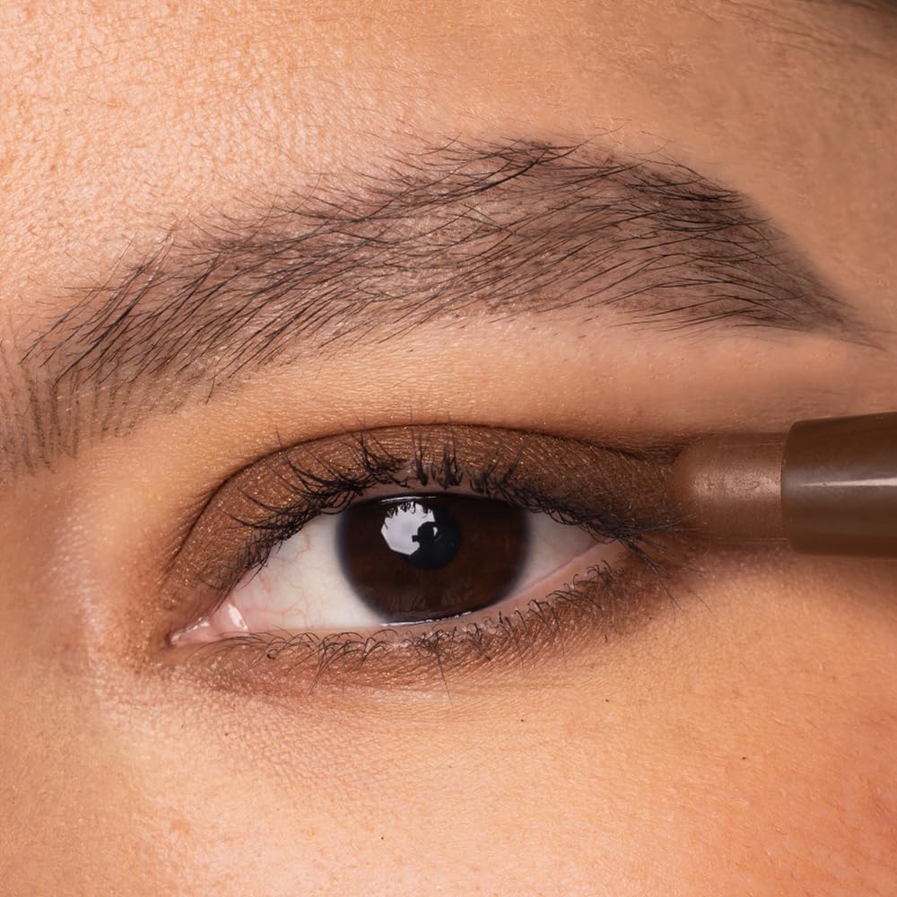 Palladio Barra de sombra de ojos impermeable con esponja mezcladora, aplicación duradera y sin esfuerzo, Chocolate Shimmer