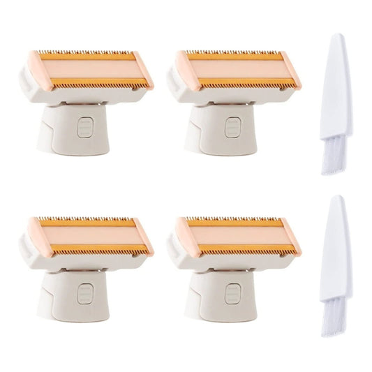Cabezales de repuesto para afeitadora Body Ladies compatibles con Finishing Touch Flawless Body Recargable para Mujeres Incluye 2 cepillos de limpieza (4 piezas)
