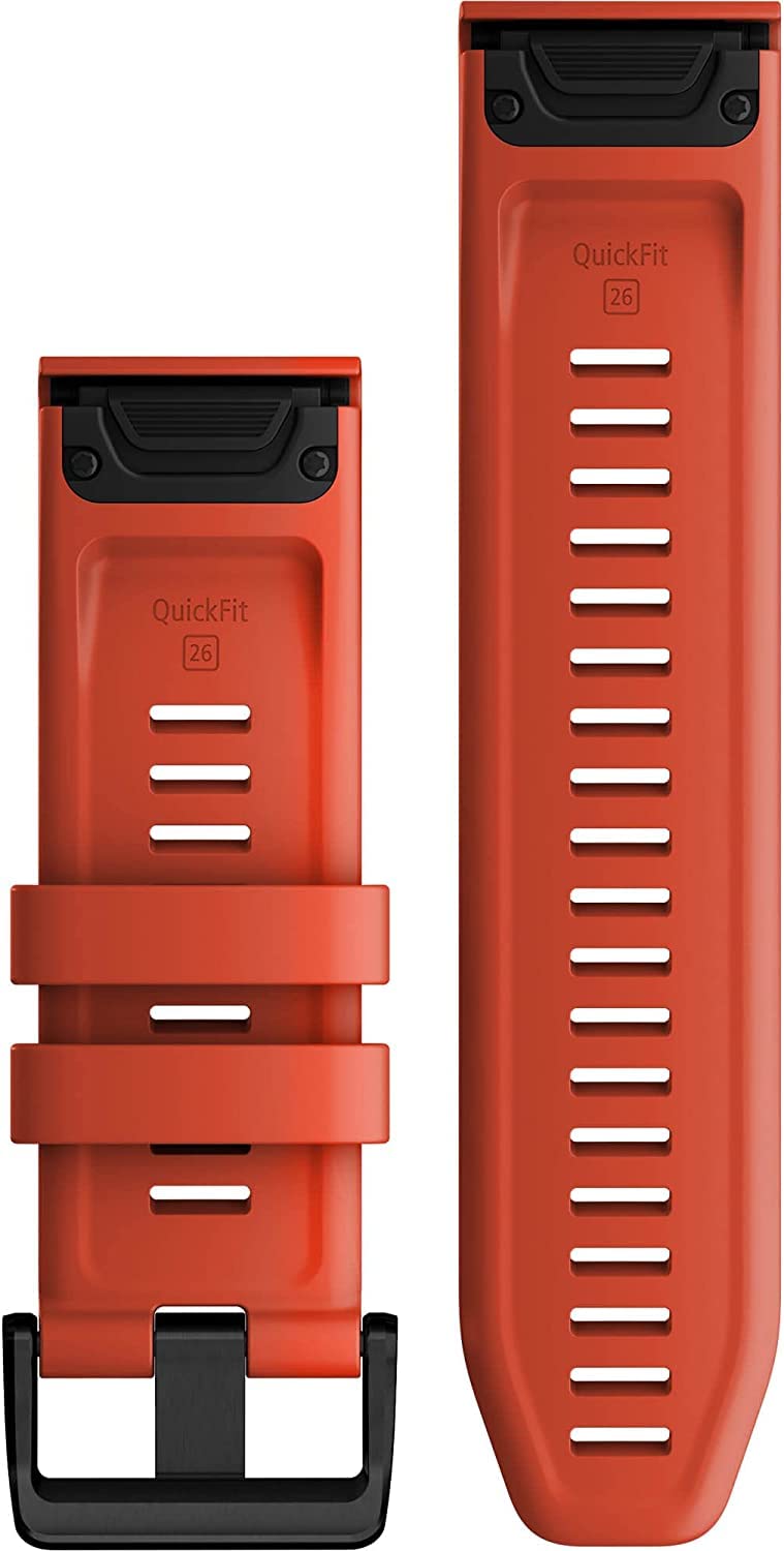 Garmin Correa Fenix 7X 26mm QuickFit Silicon Rojo Flama