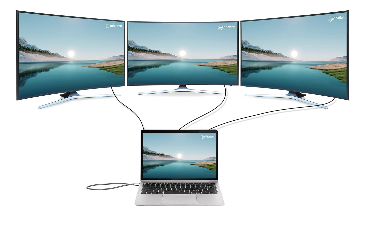 Manhattan USB-C Dock/HUB/Reader 10-Port