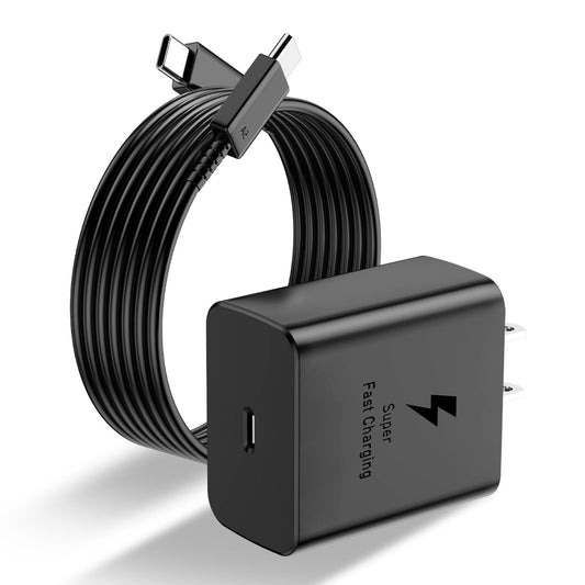 BYASKZIV Cargador Tipo C, Cargador Rápido de 45W con Cable de Carga Rápida de 1.5M, Compatible con Dispositivos Samsung Galaxy S24 Ultra/S24+/S24/S23 Ultra/S23/S23/S23+/S22/S22 Ultra/S22 Series