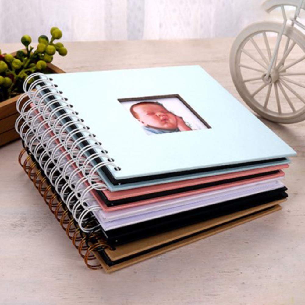 Álbum de Fotos para Niños con 20 Hojas Papel 6 Pulgadas para Manualidades y Bodas