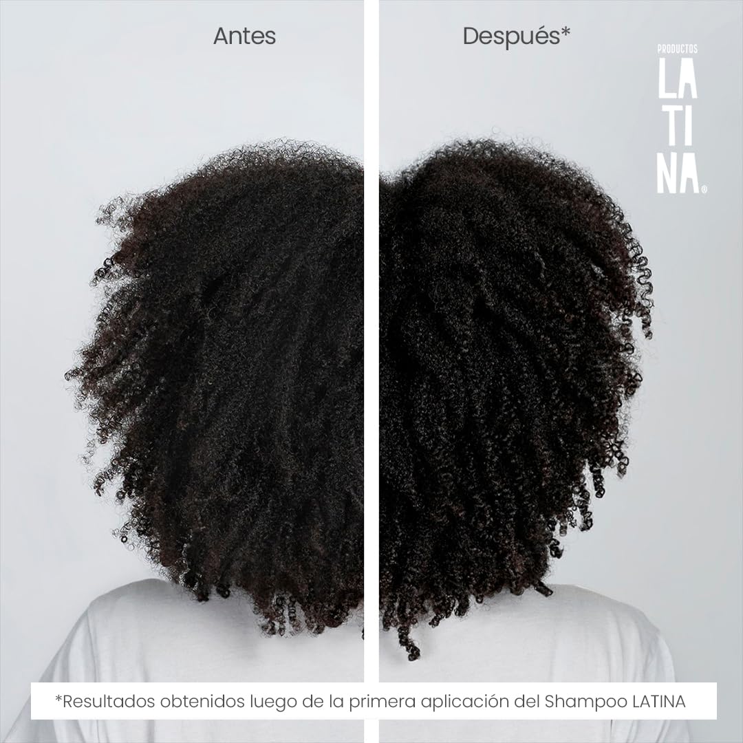 LATINA® | Shampoo Cacao - Nutri-Reparador | Shampoo Sin Sulfatos y Parabenos | Belleza Mujer | Complementar con Tratamiento para Cabello Maltratado | Anti Frizz Cabello - 300ml