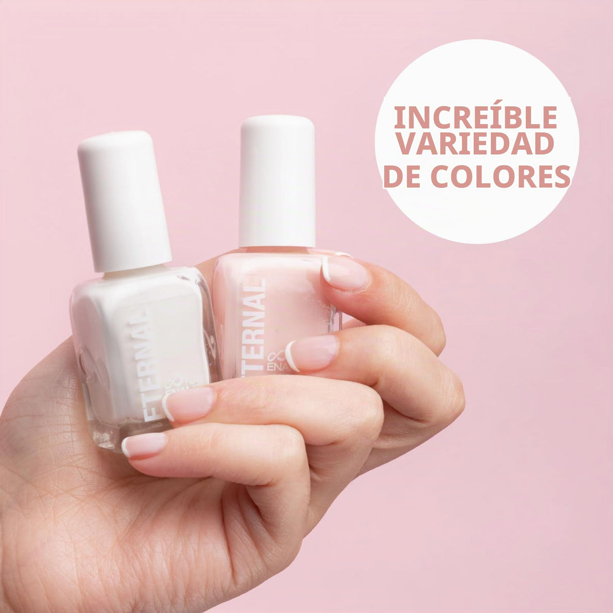 Eternal Colección – Juego de 5 piezas: Larga duración, secado rápido, esmalte de uñas de brillo espejo – endurecedor, acabado brillante y brillante – 0,46 onzas fluidas cada uno (Et voíla)