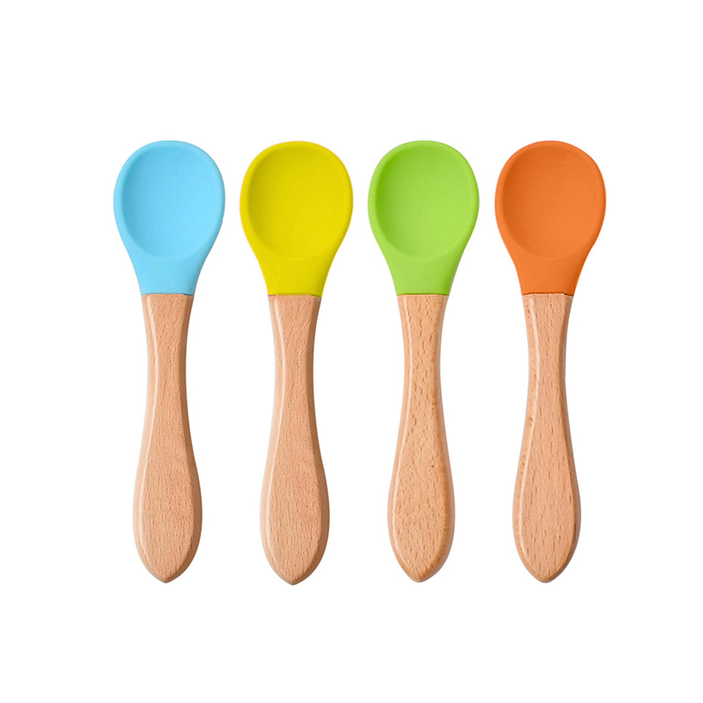 Set de Cucharas para Bebé Seviete Bambu y Silicona Libres de BPA