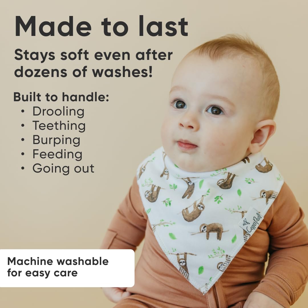 Baberos para Bebé Cooper Pearl Set De Baberos Bandana Noah, Paquete De 4 Count