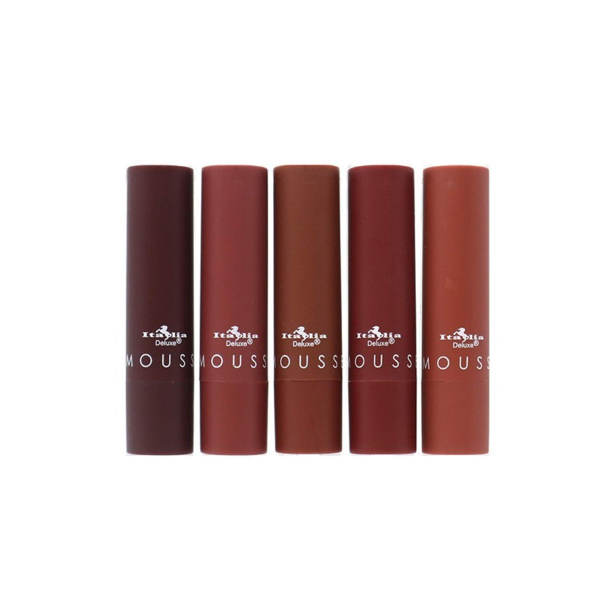 Italia Deluxe - Set original de mousse labial mate Top Five (Chola Marrones)