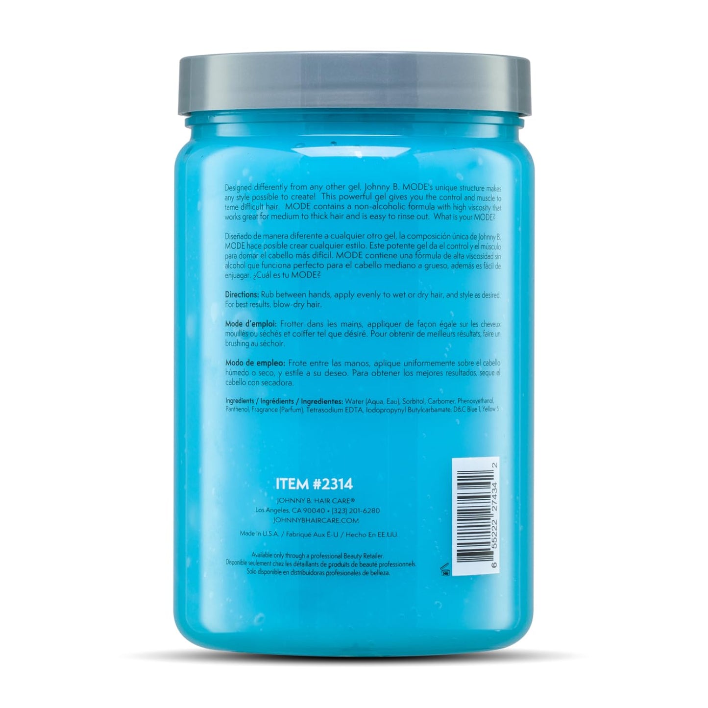 Johnny B. Mode Styling Gel for Men 32 Oz, 32 Oz