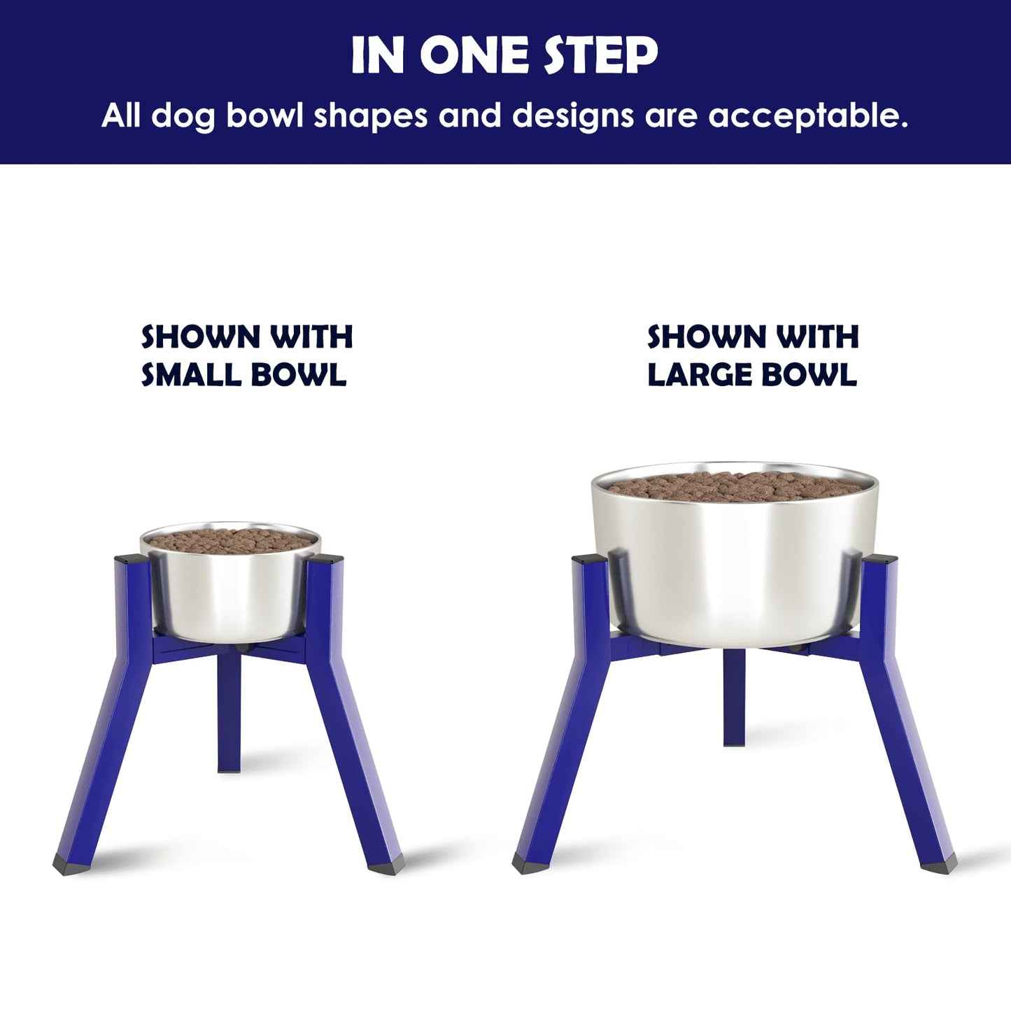 Soporte Elevado de Tazones para Perros Medianos 11 Pulgadas Ancho Ajustable 7-10.6 Pulgadas