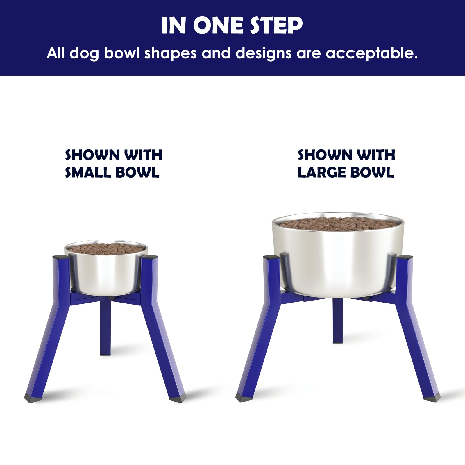 Soporte Elevado de Tazones para Perros Medianos 11 Pulgadas Ancho Ajustable 7-10.6 Pulgadas