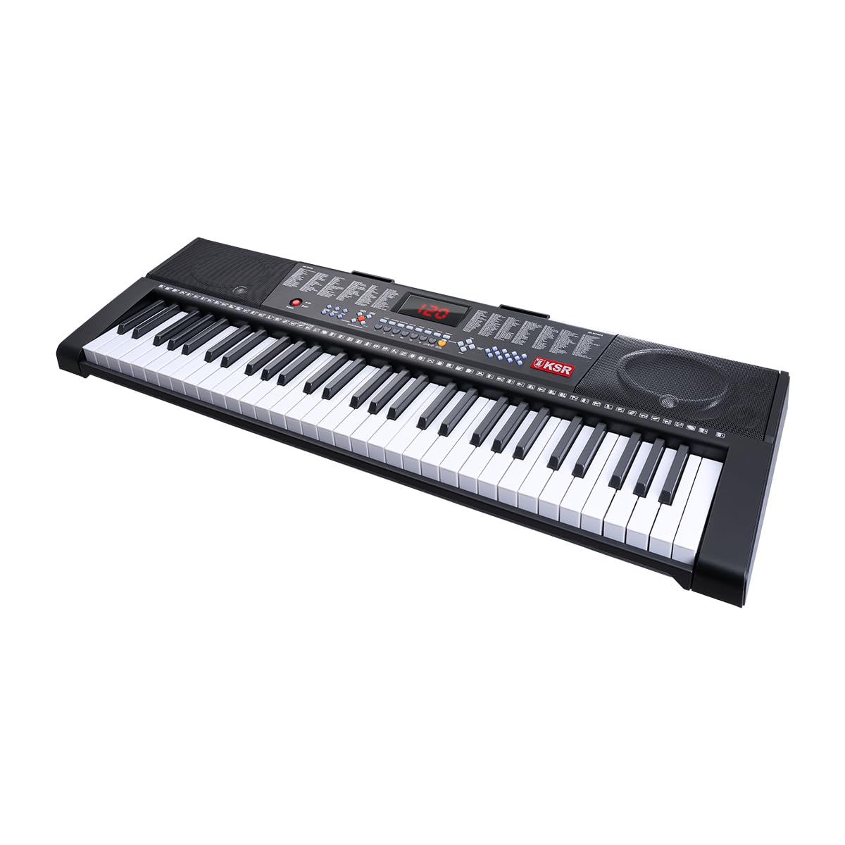 Teclado 61 Teclas con Luz USB AUX Rec Función Enseñanza 255 Ritmos Tonos 61 Percusiones