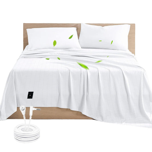 Hoja de Conexión a Tierra VAJOOCLL Blanca Tamaño King para Dormir