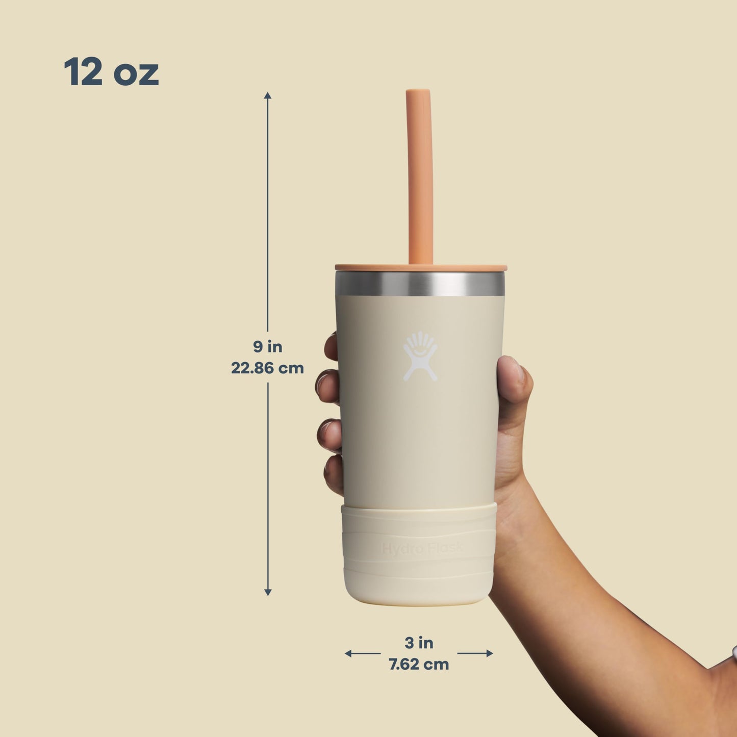 Hydro Flask - Vaso para niños de 12 onzas con pajita y bota