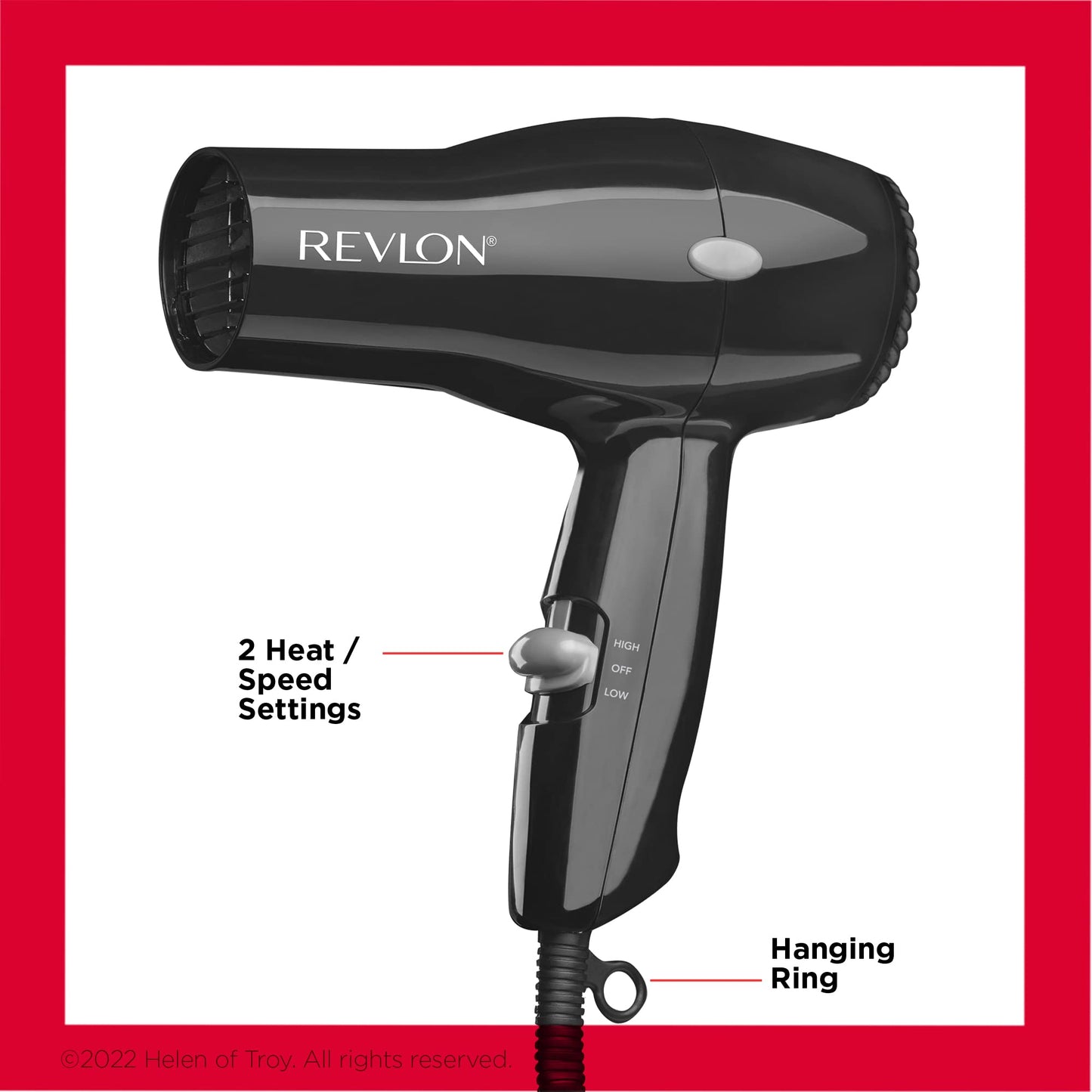 Revlon - Secador turbo Rvdr5034 1875 W, 2 velocidades, negro