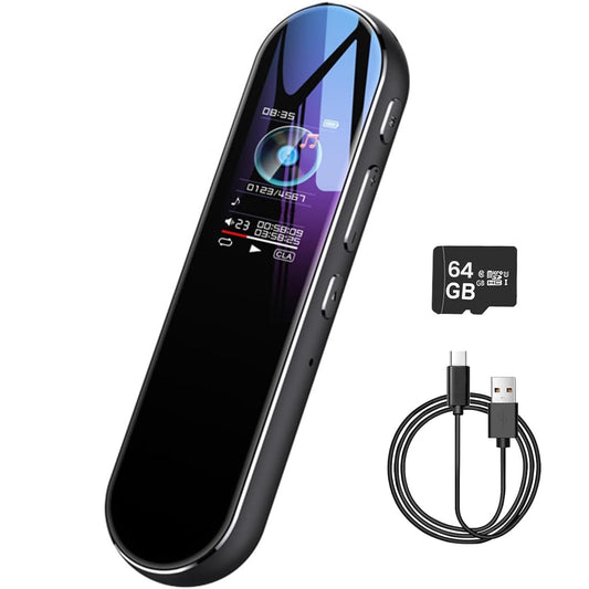 LENGSIDA Grabadora de Voz Digital Inteligente de 64 GB con Reproducción, Grabadora de Audio para Conferencias, Reuniones, Dispositivo de Grabación de Sonido, Dictáfono con Lector de Tarjeta
