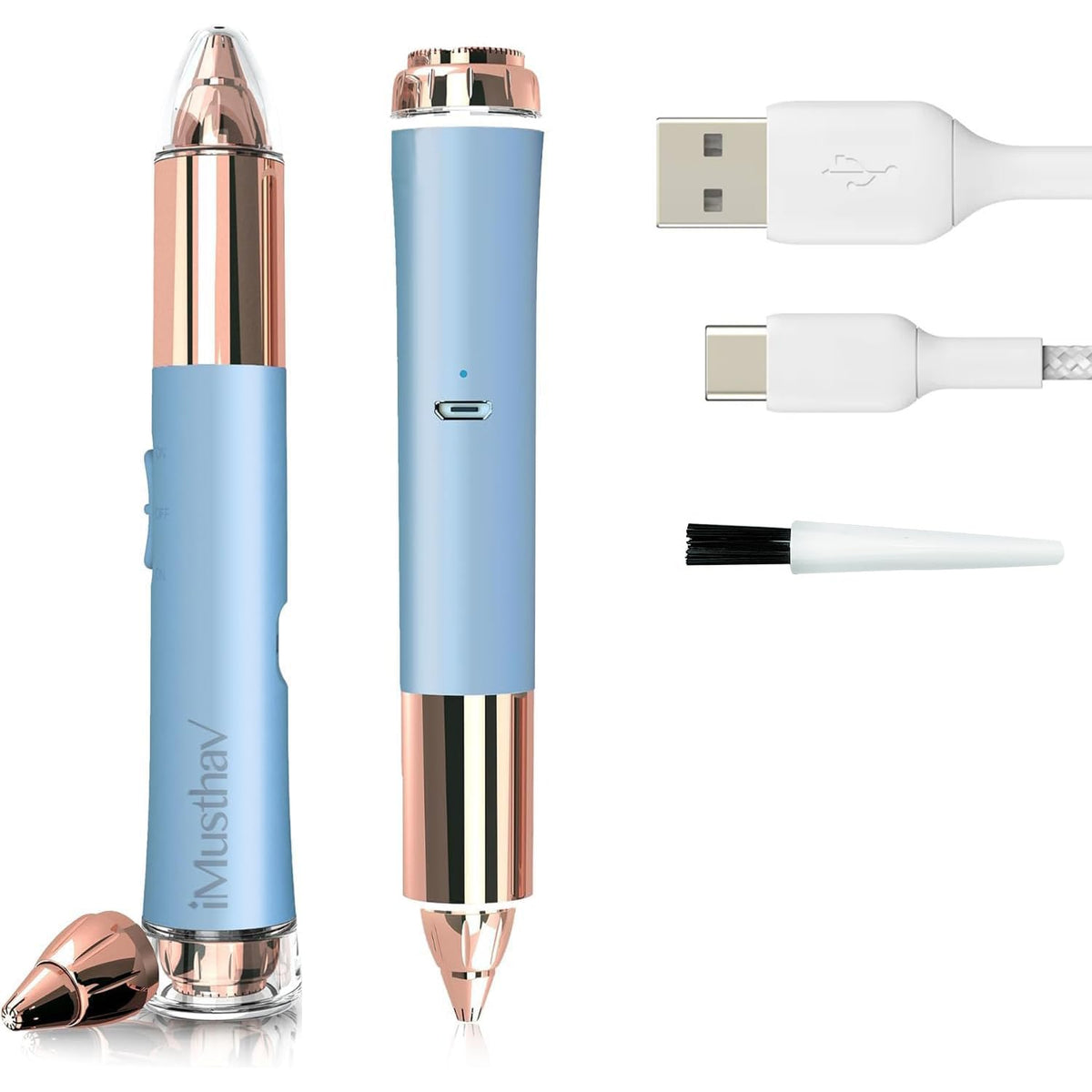 Removedor 2‑en‑1 de Vello para Cejas y Facial para Mujer, Indoloro Flawless