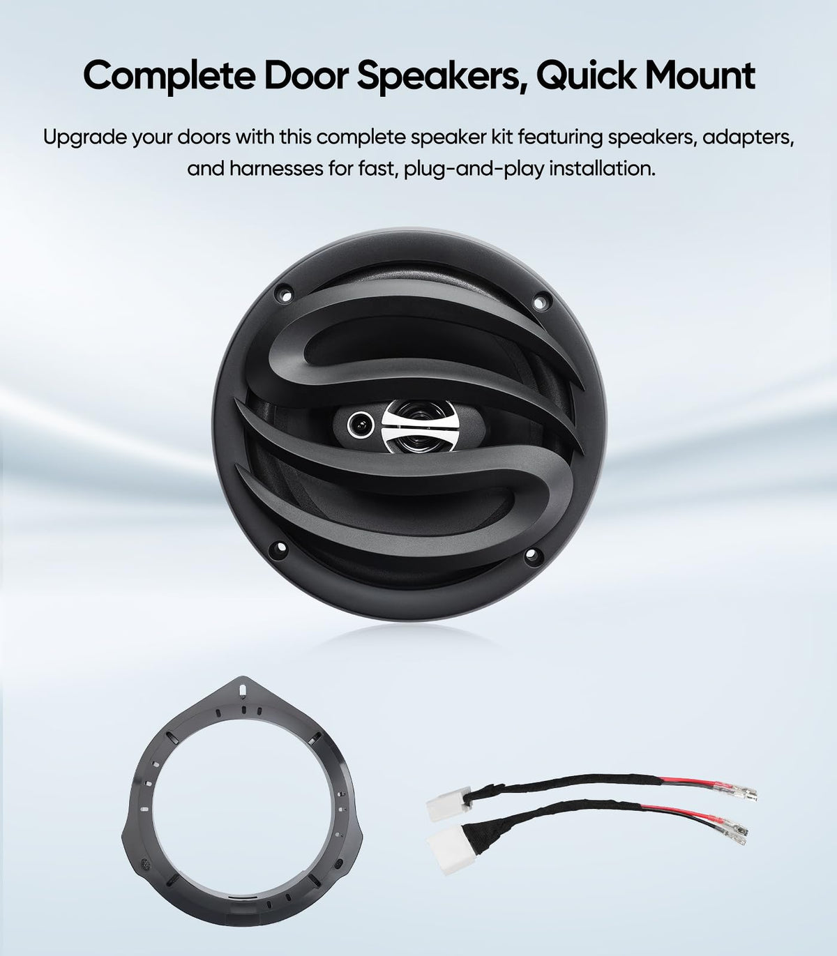 Altavoces Seventour Negro 6.5 Pulgadas para Coche F-150 2015-2024 Rango Completo Coaxial Sonido Mejorado