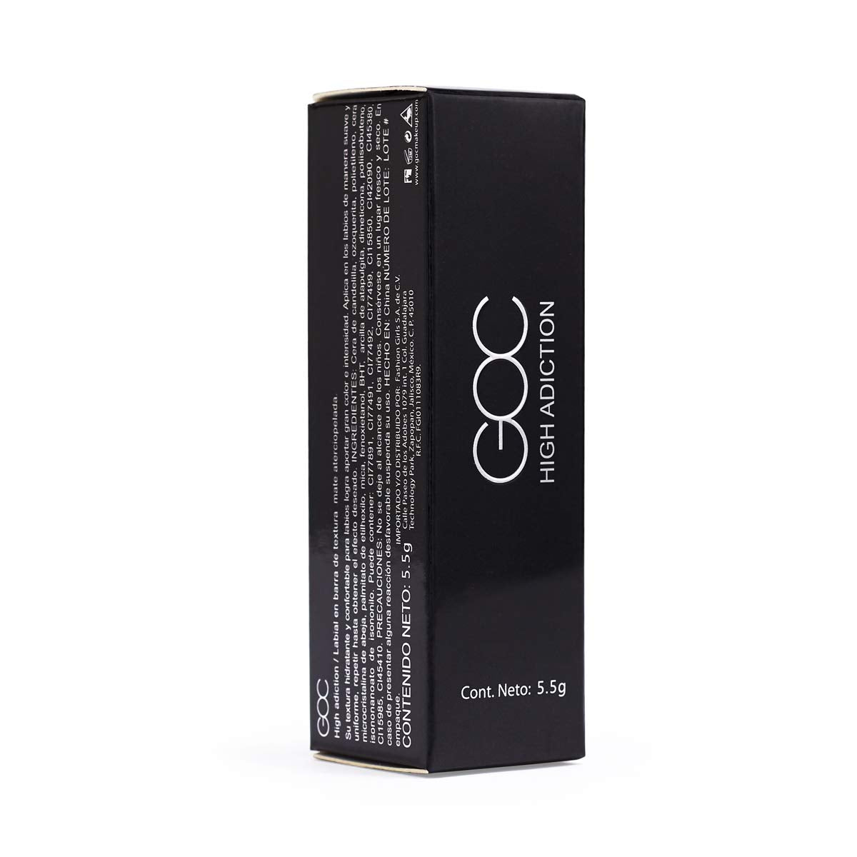 GOC, Labial mate, Lipstick High Adiction, Textura Suave, Larga duración, Color Sour, GL509