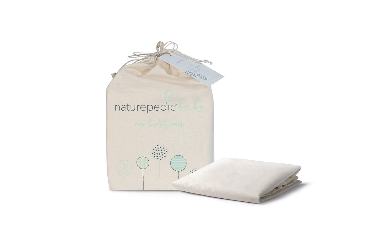 Naturepedic - Funda para cambiador orgánico contorneado, fácil de limpiar, ligera y portátil, cómoda de 2 caras y 4 lados, impermeable, para cambiador de pañales para bebé, 16 x 31 pulgadas