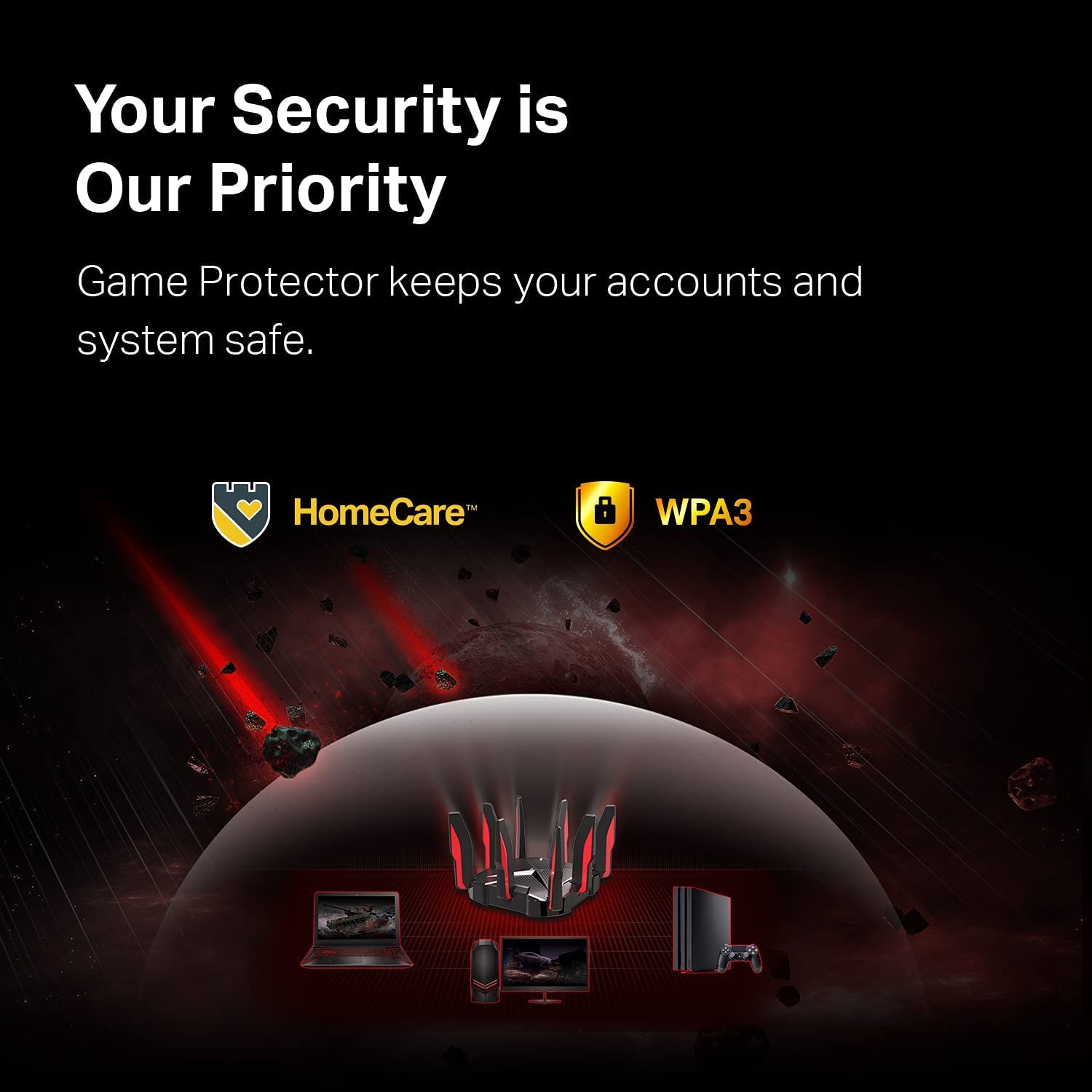 TP-Link AX11000 - Enrutador inalámbrico Gigabit de triple banda para juegos (Archer AX11000) - Enrutador inalámbrico Gigabit de 12 transmisiones, CPU de cuatro núcleos de 1.8 GHz, puerto de 2.5 G, 8 puertos LAN Gigabit, MU-MIMO