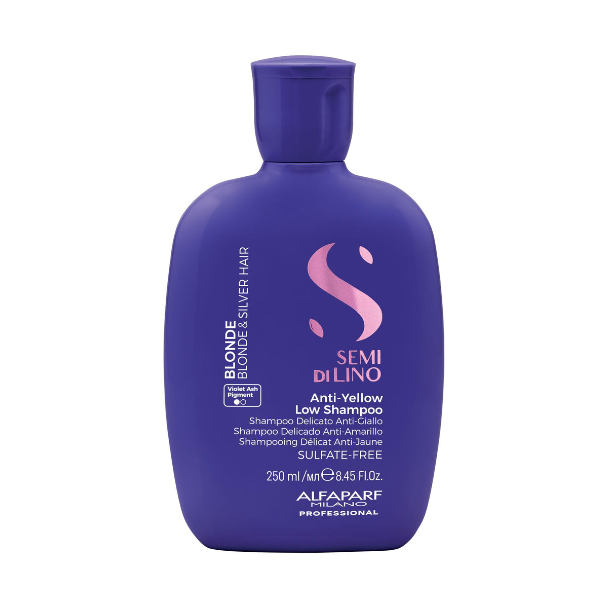 Anti-Yellow Low Shampoo - Champú delicado neutralizador de reflejos amarillentos para el cabello rubio y silver