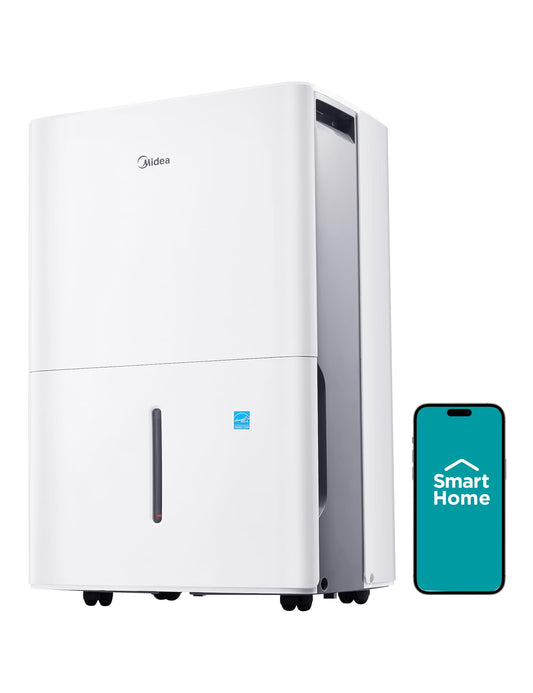 Deshumidificador Midea Blanco Certificado Energy Star con Filtro de Aire Reutilizable de 22 Pintas