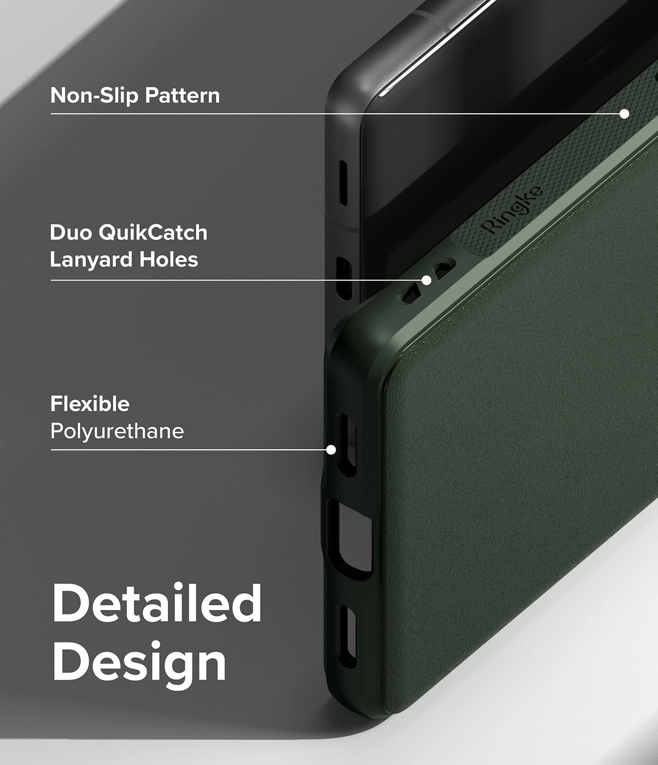 Funda Ringke Onyx Verde Oscuro Anti Huella para Google Pixel 7a 5G