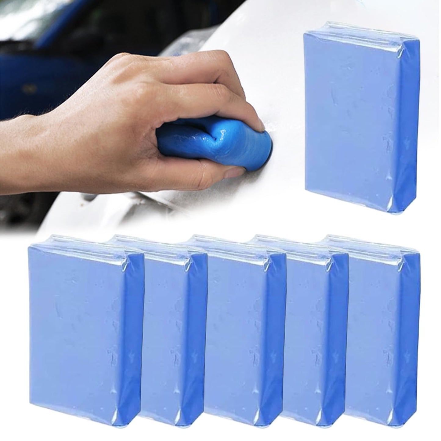 Arcilla Para Auto Car Magic Azul Reutilizable Sin Arañazos Para Limpieza De Detalles De Coche