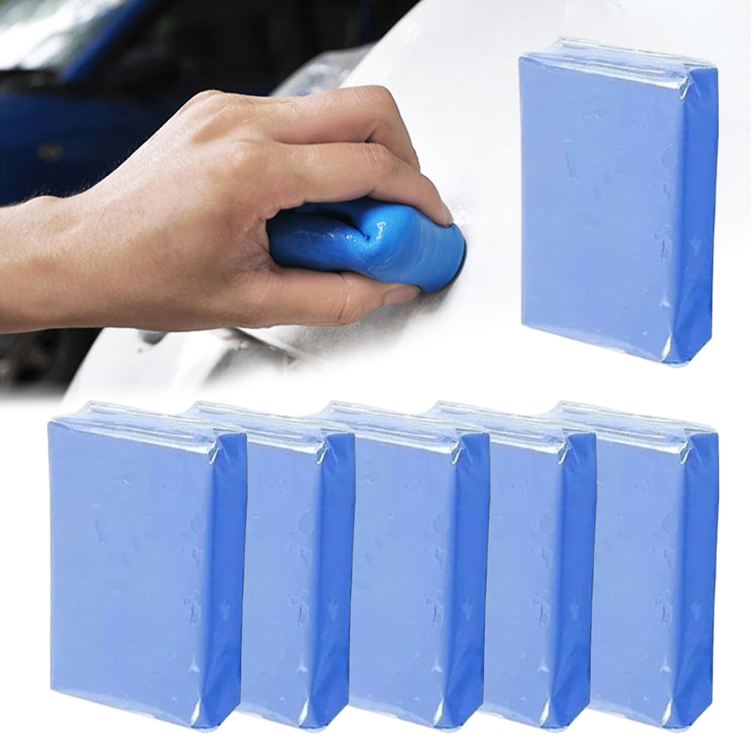 Arcilla Para Auto Car Magic Azul Reutilizable Sin Arañazos Para Limpieza De Detalles De Coche