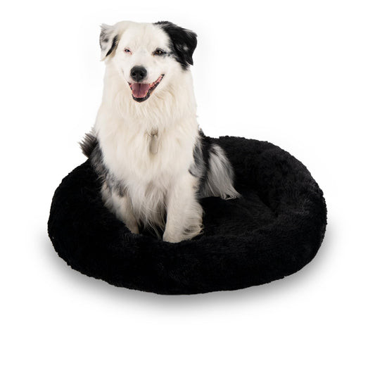 Cama para Perro Hills Negro Tipo Dona Anti Estrés Large