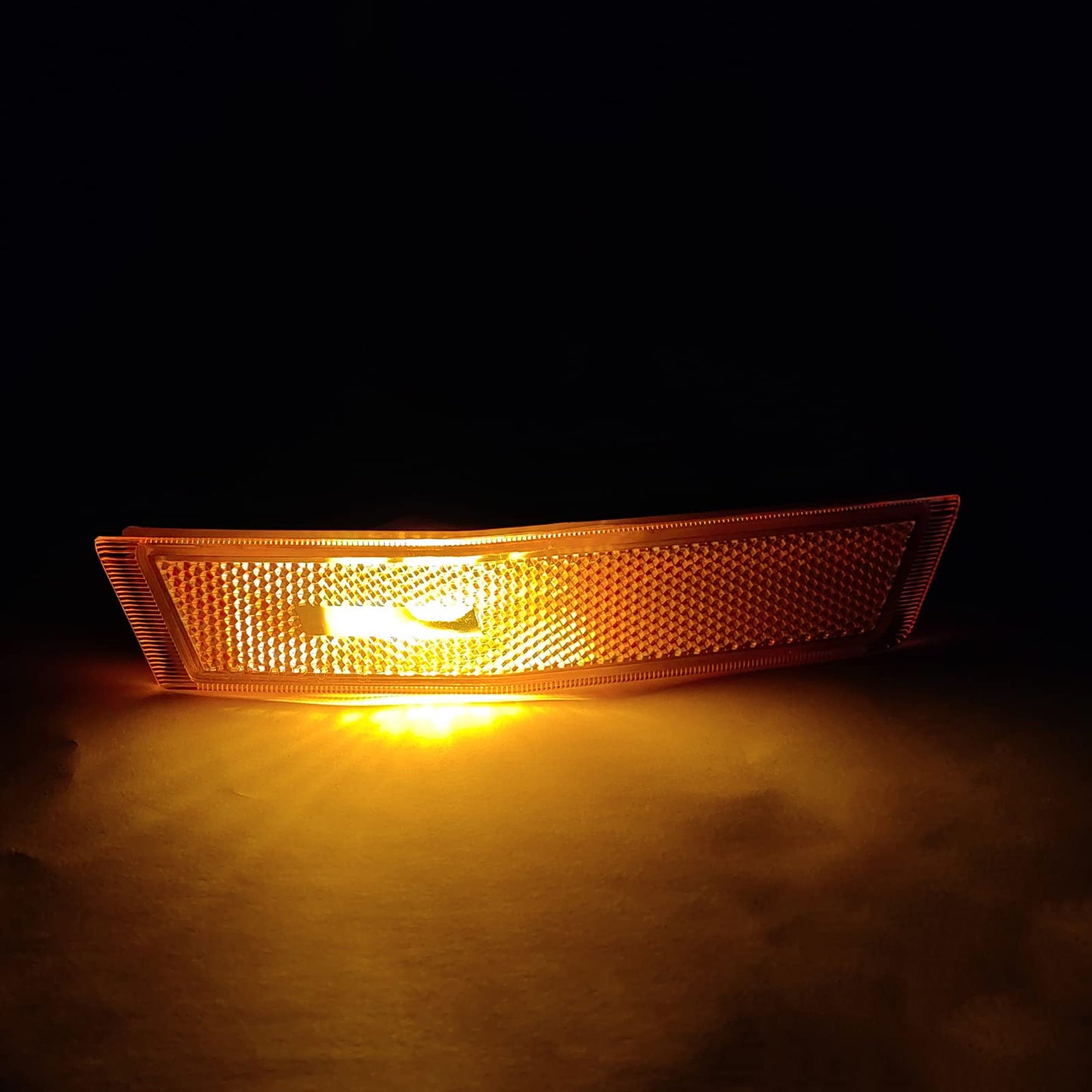 KYYET - Compatible con Lincoln MKX 2007-2010, reflector de luz lateral de parachoques delantero, lente ámbar reemplaza 7A1Z-15A201-A 7A1Z-15A201-B