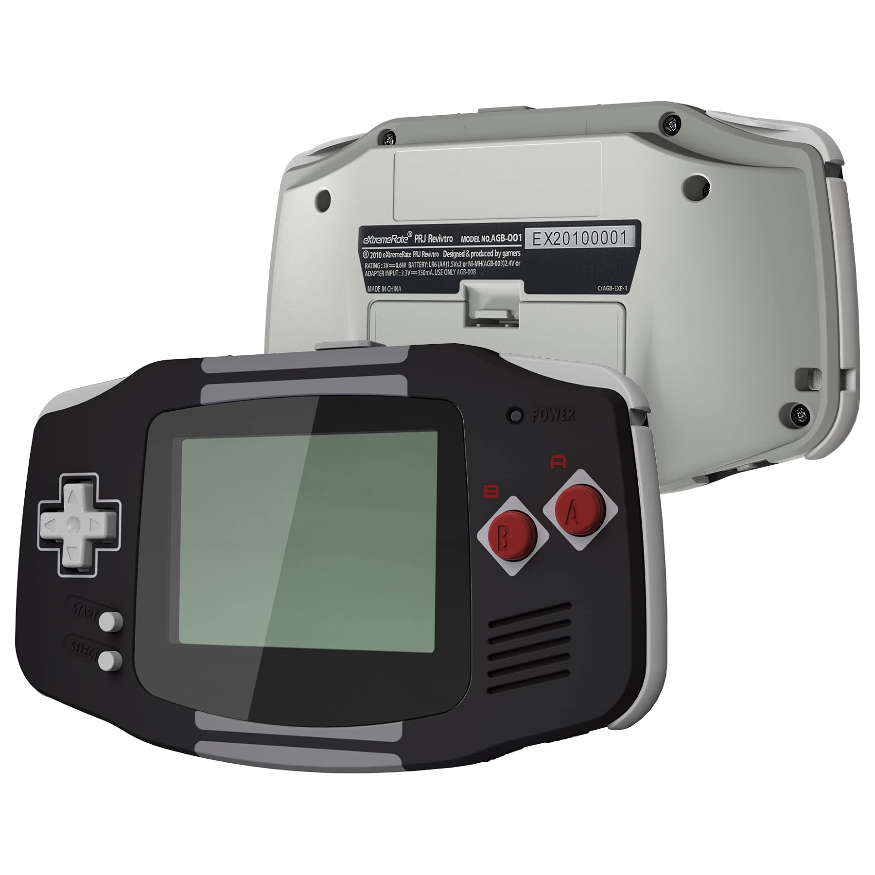 eXtremeRate IPS Ready Upgraded Carcasa para Gameboy Advance Funda Protector Placa Cubierta con Botones para GBA-Compatible con IPS & LCD Estándar-NO Incluye Consola & Pantalla IPS(Clásicos NES)