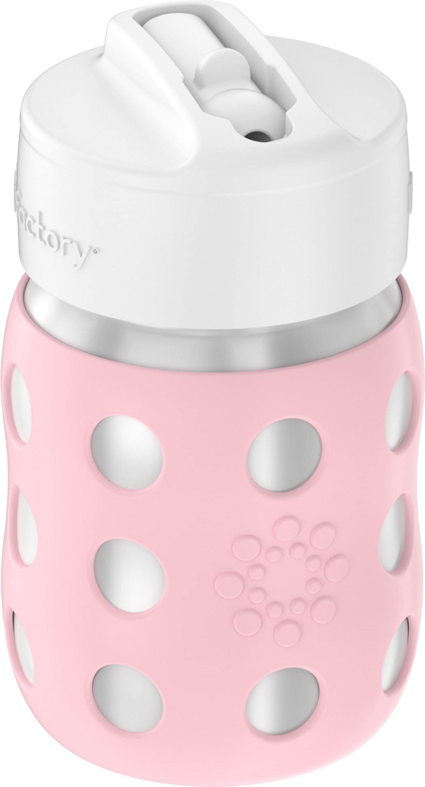 Lifefactory LS2241WDR4 - Biberón de acero inoxidable con aislamiento al vacío, cuello ancho, con tapa de pajita, rosa del desierto, LS2241WDR4