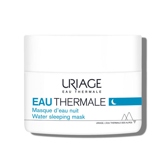 URIAGE EAU THERMALE Mascarilla hidratante de noche con ÁCIDO HIALURÓNICO Y EDELWEISS I Piel renovada como después de 8 horas de sueño. Mascarilla en textura gel sedosa I Aroma floral I Sin parabenos I No comedogénico