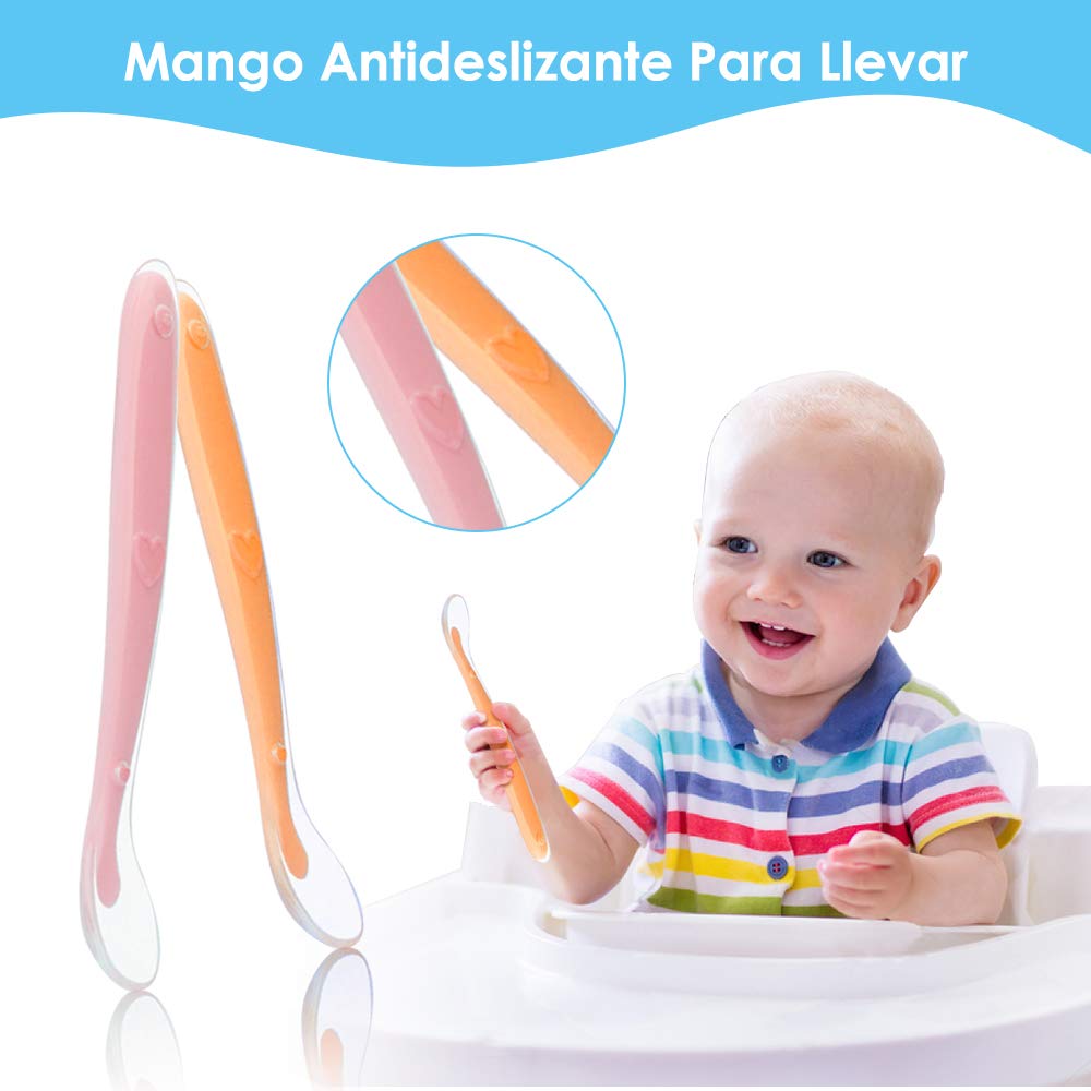 HomeChi Contenedor para alimentar al bebé, accesorio para alimentación de bebé, exprimidor de alimentos para bebés, chupete de fruta fresca, Chupon mordedera y 2 piezas de cucharas