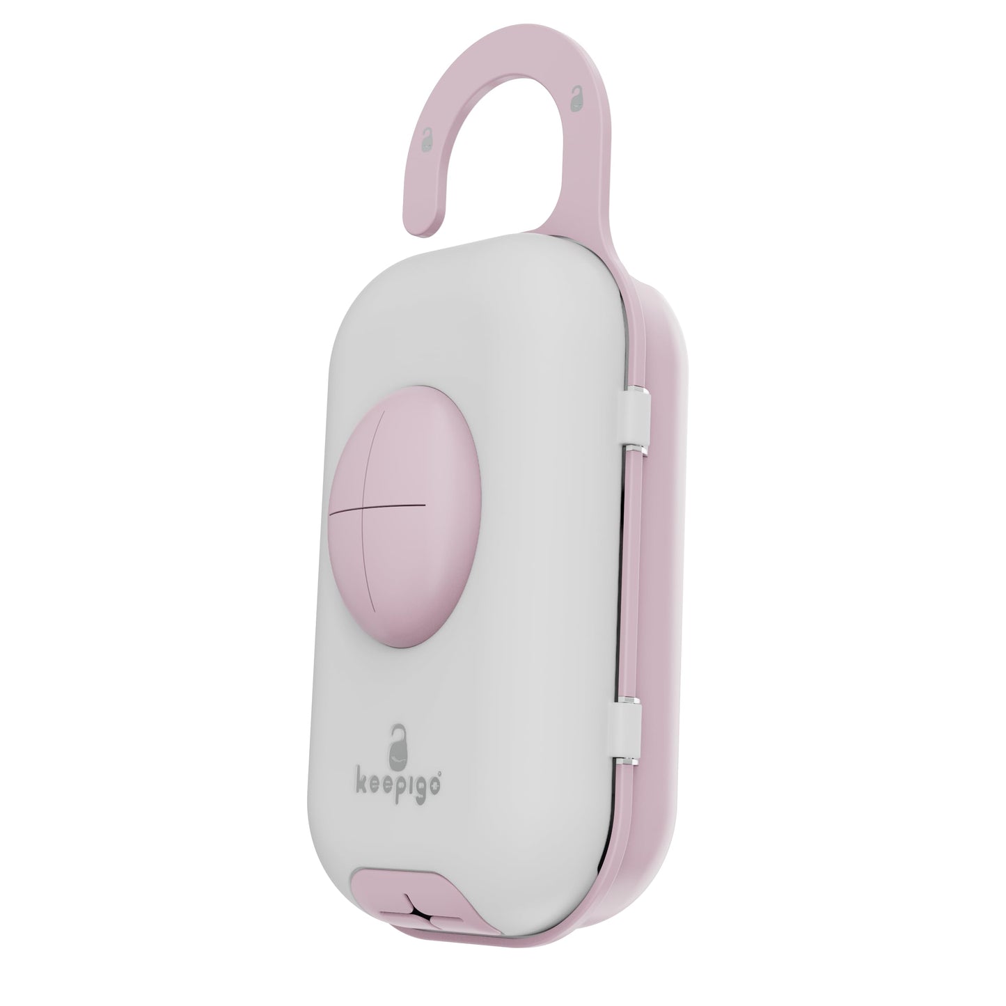 Keepigo| Dispensador de toallitas para pañales rosa para bebé, organizador portátil 3 en 1, soporte para toallitas para bebés con bolsas desechables, artículos esenciales para bebés recién nacidos