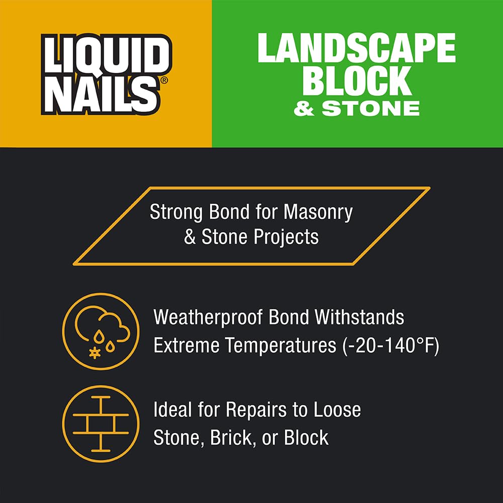 LIQUID NAILS LN-905 Landscape Block Adhesive (Low-VOC) (10-Ounce)