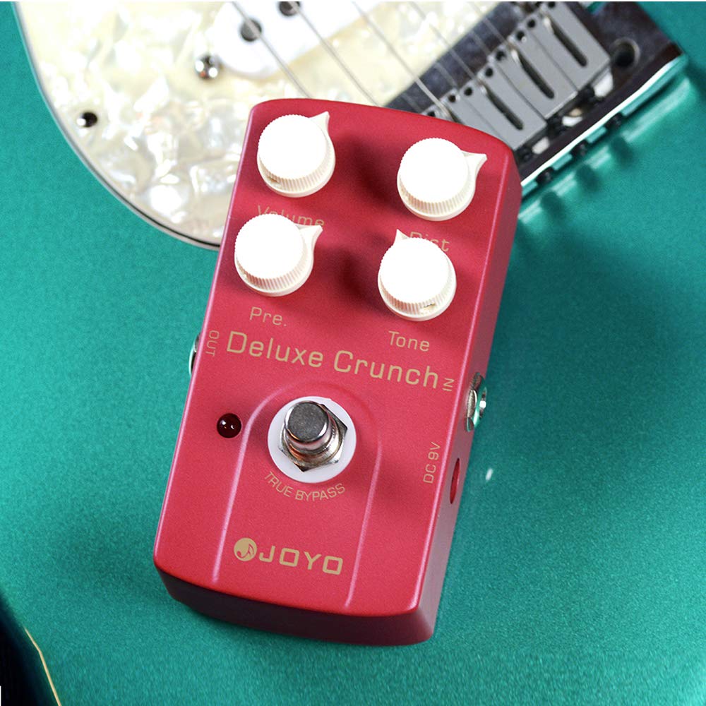JOYO - Pedal de efecto distorsión crujiente como amplificadores clásico o de alta ganancia para guitarra eléctrica - True Bypass (Deluxe Crunch JF-39)