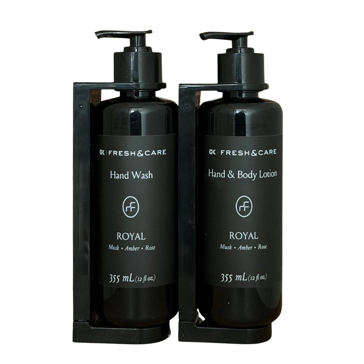 FRESH & CARE COLLECTION | Kit de Amenidades Hoteleras – Velvet Rose & Amber – Set de Jabón y Crema para Hoteles, Airbnb y Spa. 355ml