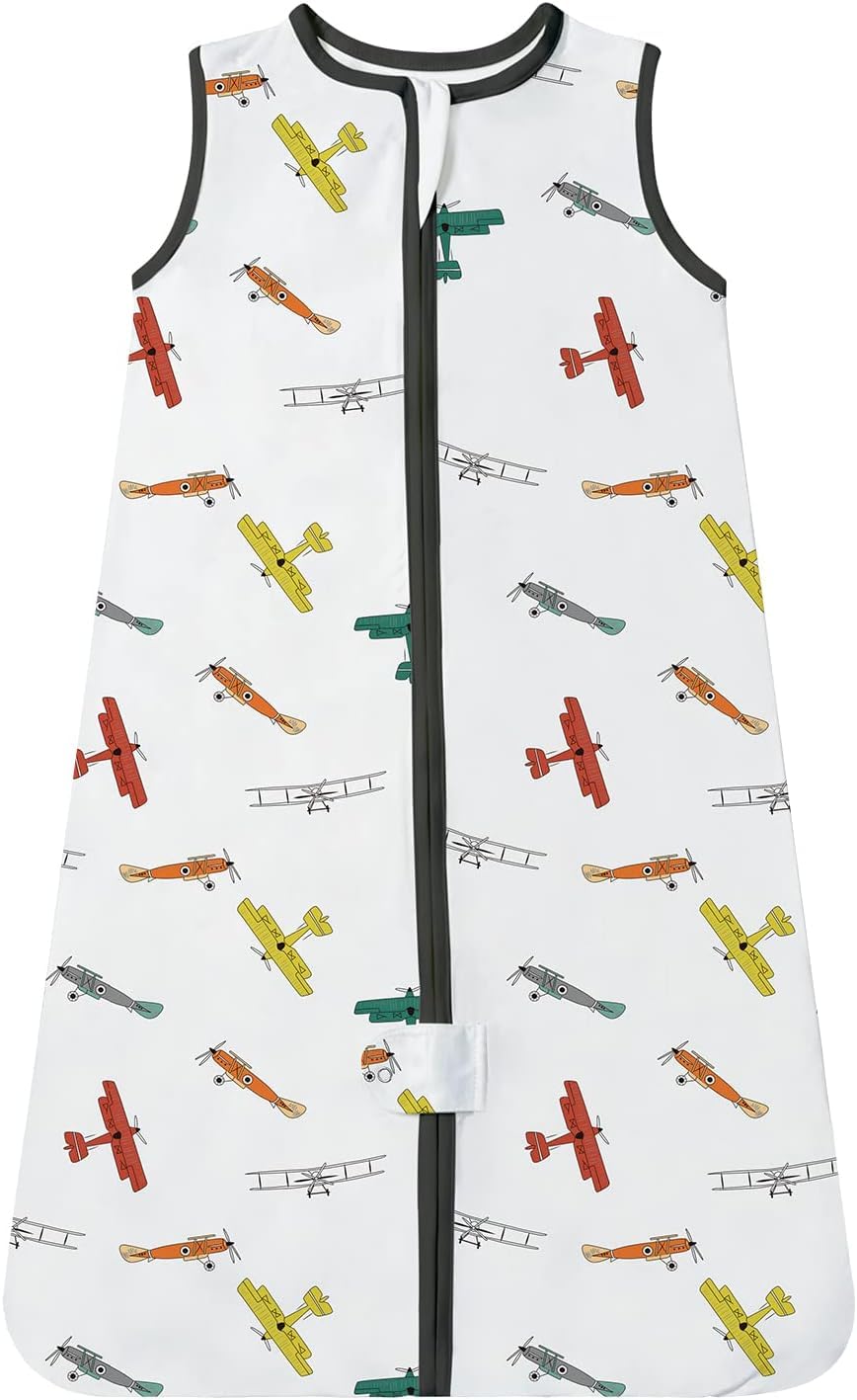 TotAha - Saco de dormir para niños pequeños, unisex, transpirable, con cremalleras seguras de 2 vías, saco de dormir suave y sin mangas, saco de dormir de 0.5 TOG 2T-4T, XL