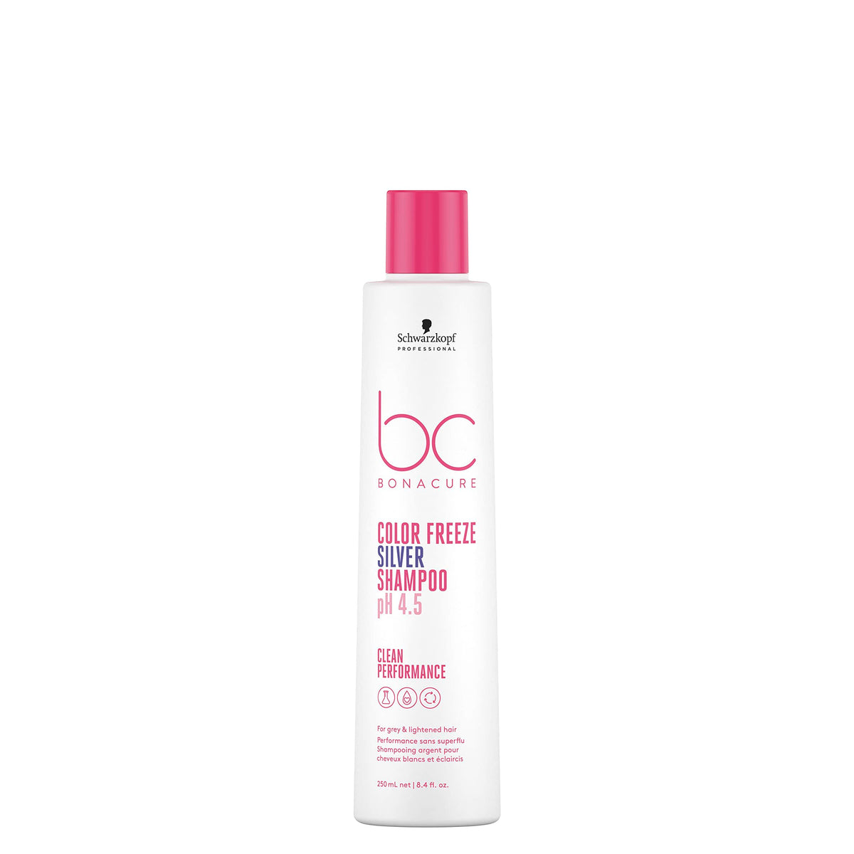 BONACURE Color Freeze Silver Shampoo pH 4.5 Cabello Blanco Vegano 250 ml